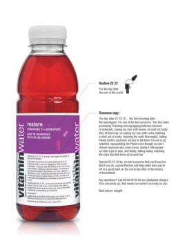 Mornet-Landa - vitamin water - End of the world Bottle 2012